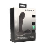 Levelz masseur prostatique en silicone vibrant et tapant avec stimulateur de boule - noir