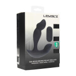 Levelz stimulateur prostatique en silicone liquide vibrant  double moteur avec tlcommande - noir