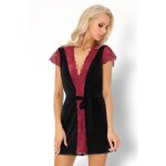 Livco robe de chambre kumiko noir et violet