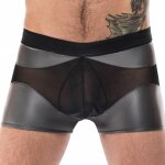 Male power boxer sexy iron clad noir - argent