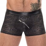 Male power boxer zip pouch noir