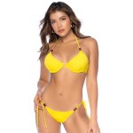Mapalé bikini jaune à armatures et perles Mapalé bikini jaune à armatures et perles