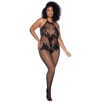 Mapalé combinaison grande taille en résille noire noir Mapalé combinaison grande taille en résille noire noir