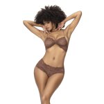 Mapal ensemble 2 pices, top et tanga en dentelle couleur cacao cacao