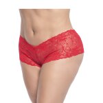 Mapal shorty en dentelle rouge grande taille - mal90xred rouge