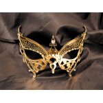 Masque vnitien alida rigide dor avec strass - hmj - 026b gold / or