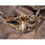 Masque vnitien asia rigide dor avec strass - hmj - 028b gold / or