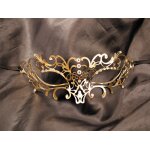 Masque vnitien elena rigide dor avec strass - hmj - 003b gold / or
