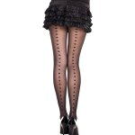 Music legs collant fantaisie avec lignes de coeurs - mh7279blk noir Music legs collant fantaisie avec lignes de coeurs - mh7279blk noir