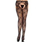 Music legs collant grande taille nylon noir effet porte - jarretelles fantaisie avec noeuds - mh933xblk ...