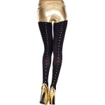 Music legs collant noir opaque dor sur l'arrire - mh37001blk noir