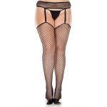 Music legs porte jarretelles noir bas rsille grande taille - mh7832xblk noir