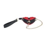 Ouch collier et laisse - collection milan - noir et rouge