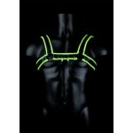 Ouch fluo chest bulldog harness - neon green / black