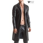 Regnes manteau long wetlook sergio noir Regnes manteau long wetlook sergio noir