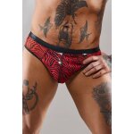 Regnes slip type brsilien zbr rouge et noir rouge