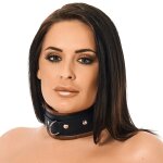 Rimba collier cuir rembourré noir / brun Rimba collier cuir rembourré noir / brun