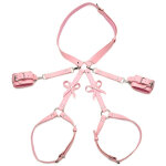 Strict harnais de bondage avec n?uds m / l - rose