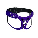 Xr brands harnais deluxe - leather corset harness - purple
