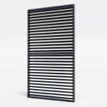 Sunny inch  brise soleil paroi ajoure  lame orientable en aluminium - anthracite - 123 x 218 cm