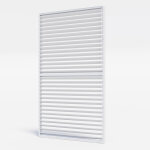 Sunny inch  brise soleil paroi ajoure  lame orientable en aluminium - blanc - 123 x 218 cm