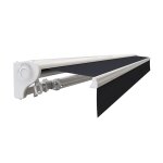 Sunny inch  store banne demi coffre motoris et manuel pour terrasse - gris anthracite - 3, 6 x 3 m