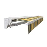 Sunny inch ® store banne demi coffre motorisé et manuel pour terrasse - gris jaune - 3 x 2, 5 m Sunny inch ® store banne demi coffre motorisé et manuel pour terrasse - gris jaune - 3 x 2, 5 m