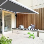 Sunny inch  store banne extrieur coffre intgral motoris et manuel pour terrasse - gris - 4, 5 x 3, ...