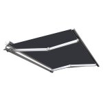 Sunny inch  store banne manuel demi coffre pour terrasse - gris anthracite - 2, 5 x 2 m