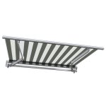 Sunny inch  store banne manuel monobloc pour terrasse - blanc gris - 3, 6 x 3 m