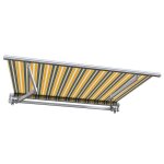 Sunny inch  store banne manuel monobloc pour terrasse - gris jaune - 3 x 2, 5 m