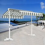 Sunny inch  stores double pente sur pied avec coffre - blanc gris - 3, 5 x 3 m