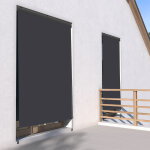 Sunny inch � store vertical enrouleur ext�rieur pour terrasse ou balcon - anthracite mat - gris anthracite ...