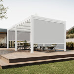 Sunny inch ® store vertical zip avec coffre intégral haute résistance au vent - armature blanc - 370 ... Sunny inch ® store vertical zip avec coffre intégral haute résistance au vent - armature blanc - 370 ...