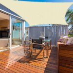 Sunny inch � voile d'ombrage carr� 280g / m� - 5 x 5 m - haute densit� r�sistante au vent - tissu micro ...