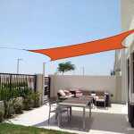 Sunny inch  voile d'ombrage impermable 220g / m - 3 x 3 m - haute densit - tissu dperlant - terracotta ...