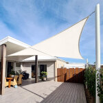 Sunny inch � voile d'ombrage imperm�able 220g / m� - 4 x 4 x 5, 66 m - haute densit� - tissu d�perlant ...