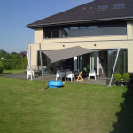 Sunny inch � voile d'ombrage imperm�able 220g / m� - 5 x 5 m - haute densit� - tissu d�perlant - taupe ...