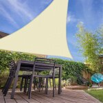 Sunny inch  voile d'ombrage triangulaire 280g / m - 4 x 4 x 4 m - haute densit rsistante au vent ...