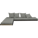 Karup design futon canap lit 3 places 2x70x200 chico gris