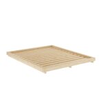 Karup design lit futon dock style japonais en bois massif coloris naturel 160x200