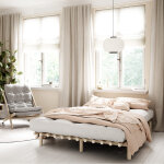 Karup design lit futon  lattes pace en pin massif naturel 140x200