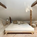 Karup design lit futon senza en bois massif naturel 140x200 cm