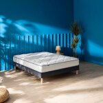 Matelas ressorts ensachs + mousse mmoire merinos sweety 140x190
