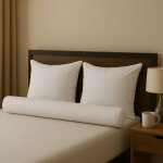 Pack traversin 100% coton 90 et oreiller luxe anti - acariens someo