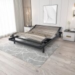 Someo sommier lectrique de relaxation gris extra plat 140x190