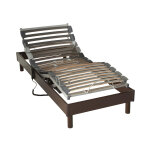 Someo sommier lectrique de relaxation  lattes en bois weng 80x200