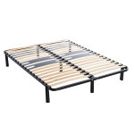 Sommier cadre  lattes mtal en kit 5 zones morphologiques pieds inclus - someo 140x190