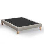 Sommier dco tapissier beige lin - someo 140x190