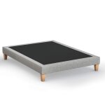 Sommier dco tapissier gris cleste - someo 160x200